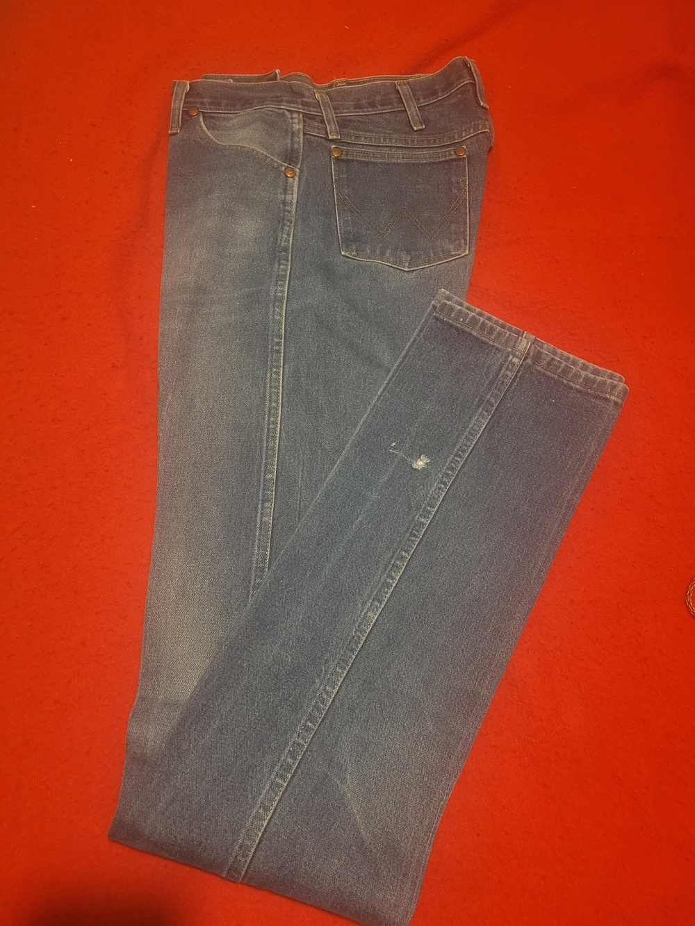 Wrangler Men's Straight Leg Blue Denim Jeans #2